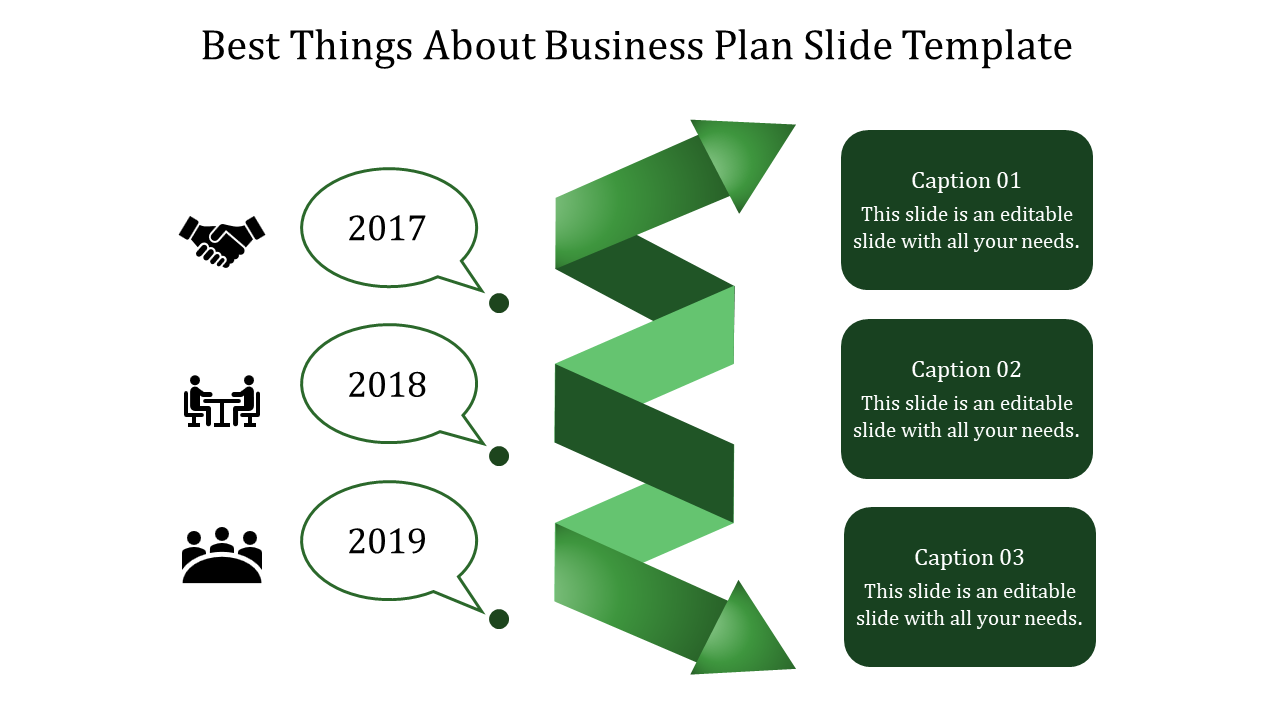 Three Nodded Business Plan Slide template for PPT and Google slides